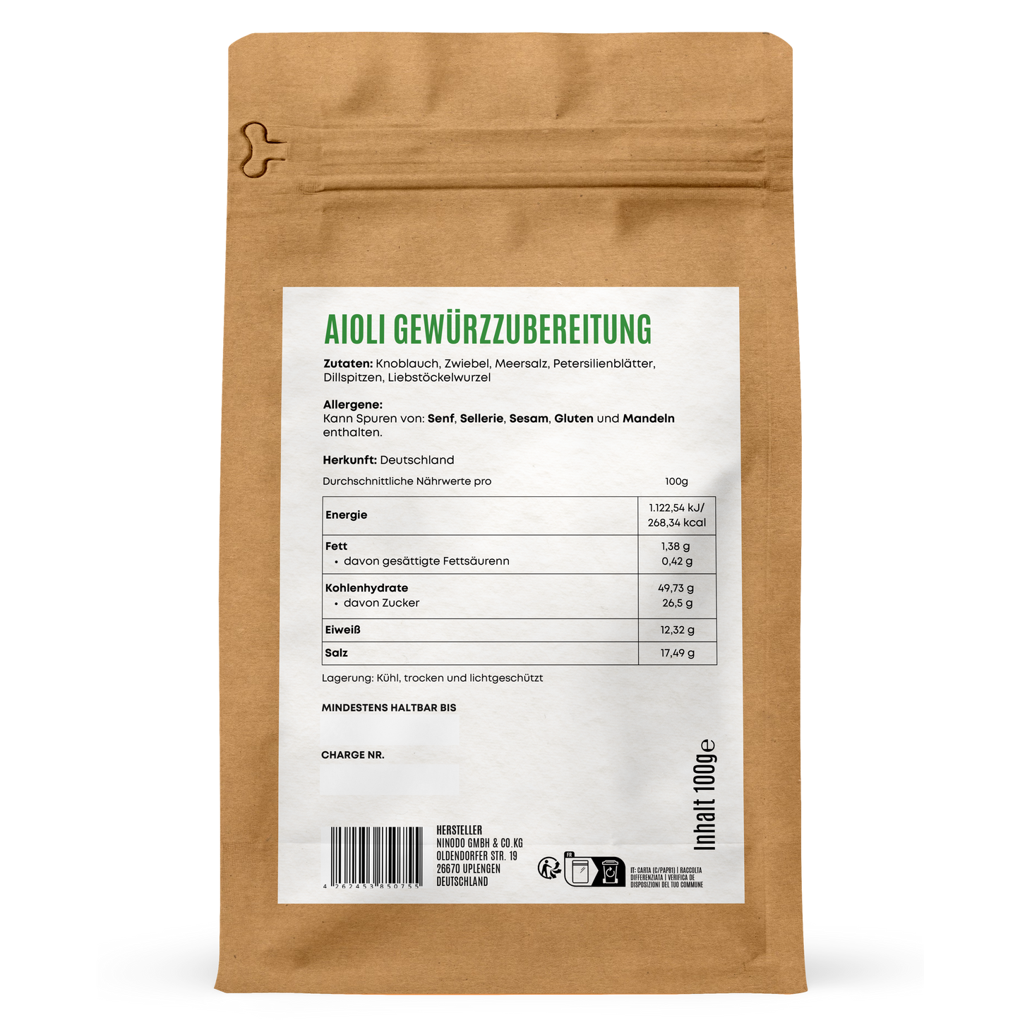 Aioli Gewürzzubereitung