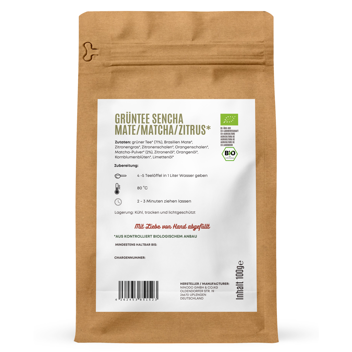 Grüntee Sencha Mate/Matcha/Zitrus