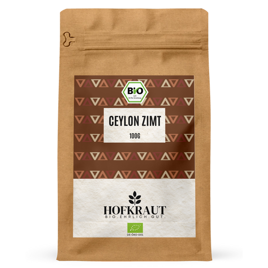 Hofkraut Bio Ceylon Zimt 100g in wiederverschließbarem Kraftbeutel