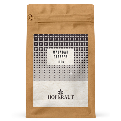 Hofkraut Malabar Pfeffer ganz 100g in wiederverschließbarem Kraftbeutel