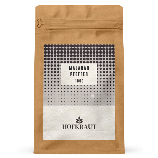 Hofkraut Malabar Pfeffer ganz 100g in wiederverschließbarem Kraftbeutel