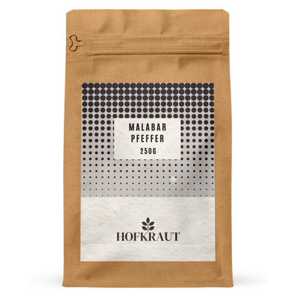 Hofkraut Malabar Pfeffer ganz 250g in wiederverschließbarem Kraftbeutel